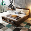 Мебель для спальни Подъемная доска с деревянной кроватью для хранения